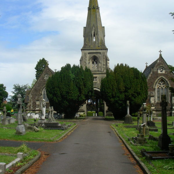 Chapel drive at Malvern Cemetery