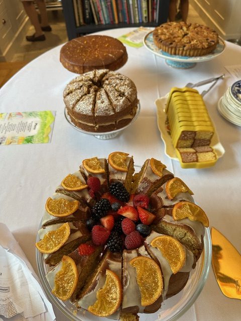 Lovely cakes at Malvern Civic Society Summer garden party 2025