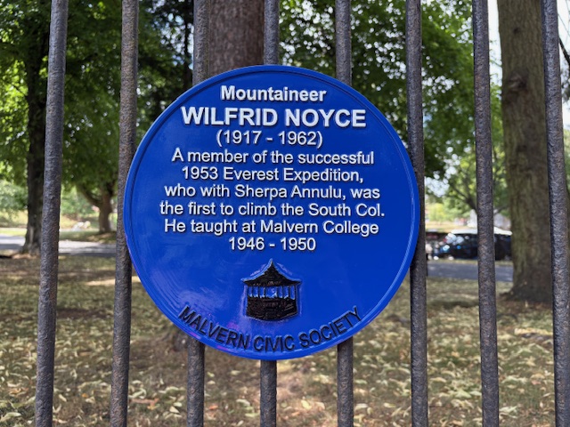Plaque for Wilfrid Noyce at Malvern College